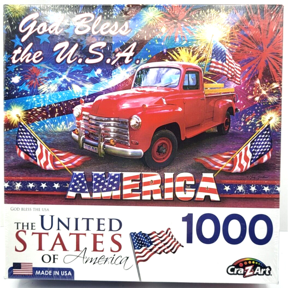 God Bless the USA 1000-Piece Jigsaw Puzzle NEW Sealed Cra-Z-Art
